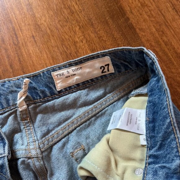 Rag & Bone High Waist Slit Hem Straight Leg Jeans Sz27 - Picture 2 of 4